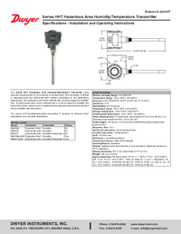 Thumbnail of document Manual - HHT Hazardous Area Humidity/Temperature Transmitter